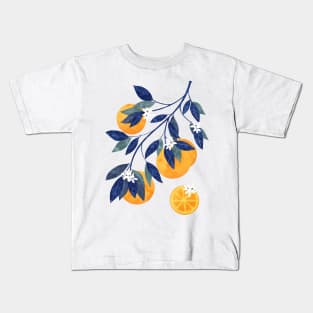 Mediterranean orange branch Kids T-Shirt